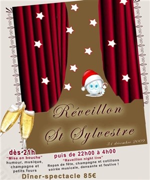 Affiche de Humour, paillettes, Champagne et cotillons !!! - Dîner spectacle