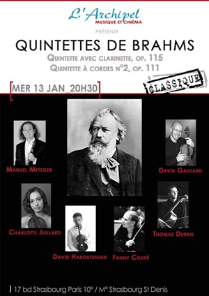 Affiche de Quintettes de Brahms