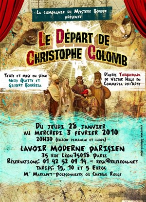 Affiche de Le départ de Christophe Colomb | Lavoir Moderne Parisien
