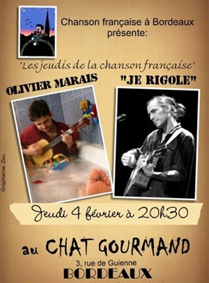 Affiche de Les jeudis de la chanson française: olivier marais + Je rigole