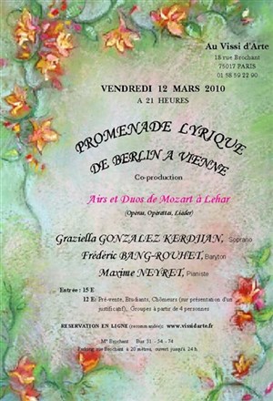 Affiche de Promenade lyrique de Berlin à Vienne | Le Vissi d'Arte