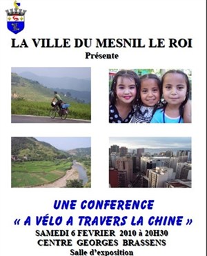 Affiche de Conférence A vélo à travers la Chine