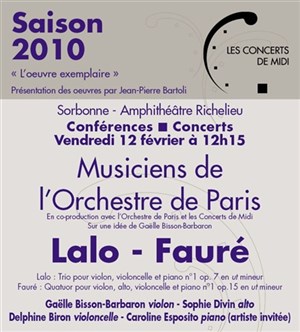 Affiche de Concert Lalo Fauré