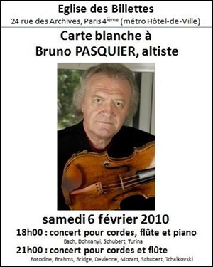 Affiche de Carte blanche à Bruno Pasquier, altiste