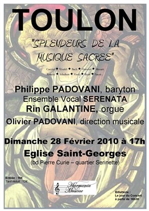 Affiche de Splendeurs de la Musique Sacrée | Paroisse Saint Georges