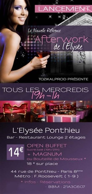 Affiche de Lancement de l'Afterwork de l'Elysée