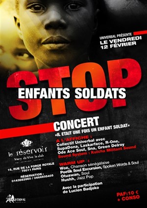 Affiche de Enfants Soldats Stop