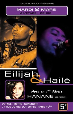Affiche de Mini concert d'Eilijah & Haile - 1ere partie : Hanane