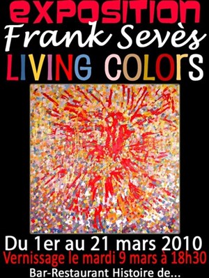 Affiche de Vernissage expo and free cocktail: Living colors