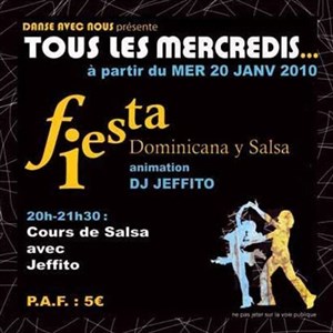 Affiche de Fiesta Dominicana y Salsa | Antirouille Cafe,