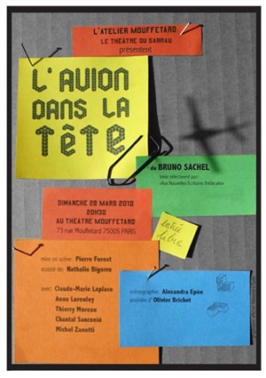 Affiche de L'avion dans la tête | Théâtre Mouffetard