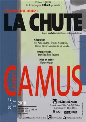 Affiche de La chute | Theatre de Nesle