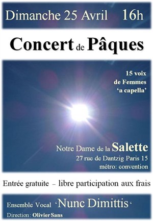 Affiche de Concert pour le temps de Pâques