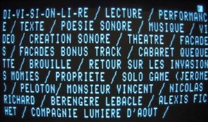 Affiche de Carte blanche Di-Vi-Si-On-Li-Re