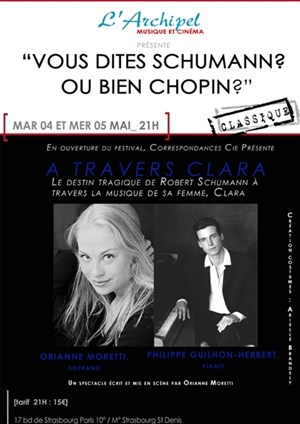 Affiche de A travers Clara avec Orianne Moretti & Philippe Guilhon Herbert