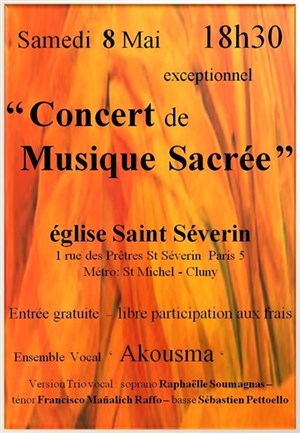 Affiche de Concert de musique sacrée
