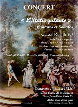 Affiche de Ensemble ResolutO : L'Italie galante, cantates et sonates