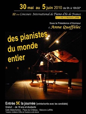 Affiche de 12ème Concours International de Piano d'Ile de France