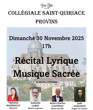 Affiche de Récital Lyrique Musique Sacrée