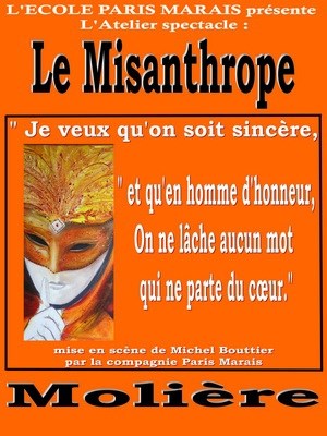Affiche de le misanthrope par l'atelier spectacle 2010 - l'école Paris marais