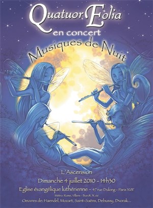 Affiche de Musiques de Nuit par le Quatuor Eolia