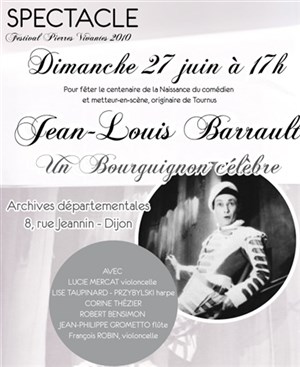 Affiche de Jean Louis Barrault un Bourguignon célèbre