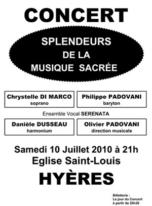 Affiche de Splendeurs de la Musique Sacrée