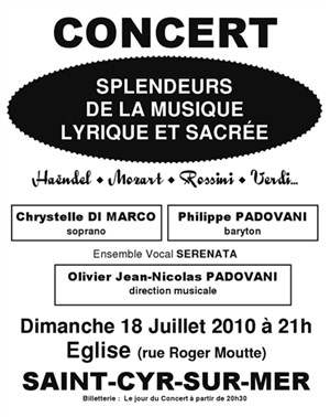 Affiche de Splendeurs de la Musique Lyrique et Sacrée