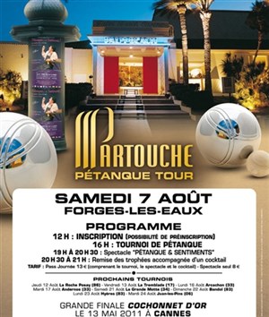 Affiche de Pétanque... et Sentiment ! | Casino Partouche de Forges-les-Eaux