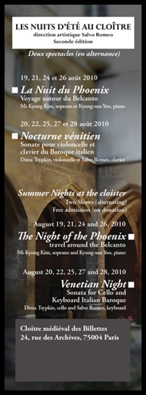 Affiche de La nuit du phoenix, voyage autour du Belcanto