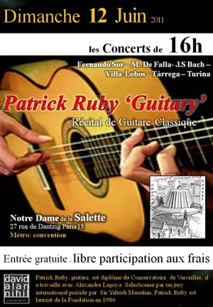 Affiche de Récital guitare classique : Patrick Ruby