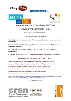 Affiche de Enjeux de la diversité dans le sport