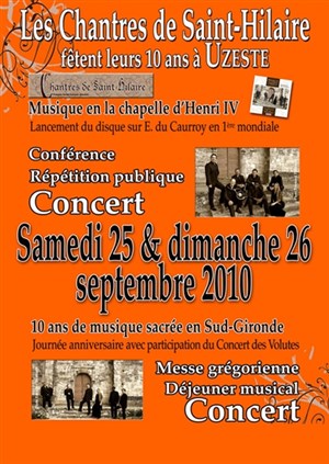 Affiche de Les chantres de Saint-Hilaire fêtent leur 10 ans à Uzeste