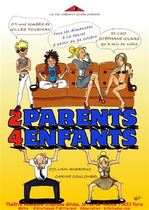 Affiche de 2 parents 4 enfants