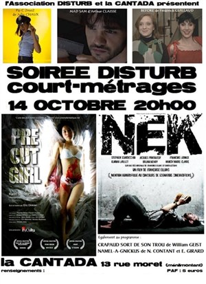 Affiche de Soirée Disturb Court-Métrages | Octobre 2010