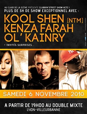 Affiche de Clubbin'Street Show: Kool Shen, Kenza Farah, Ol Kainry