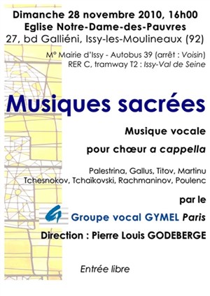 Affiche de Musiques sacrées