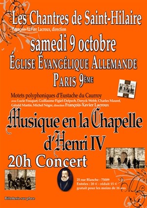 Affiche de Musique en la chapelle d'Henri IV