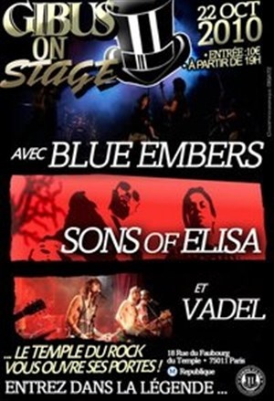 Affiche de Concert Gibus On Stage : Carte Blanche à Blue Embers, Sons Of Elisa & Vadel