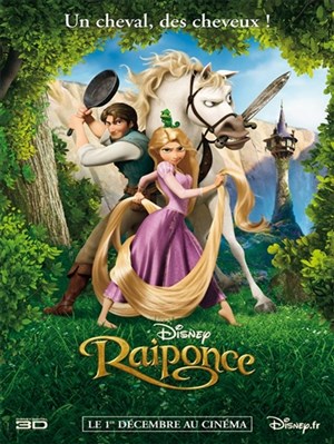 Affiche de Raiponce en 3D + La féérie des eaux