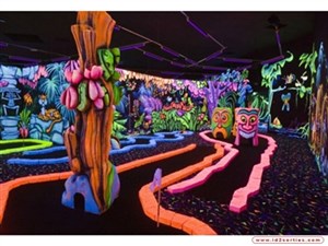Affiche de Mini Golf Fluorescent