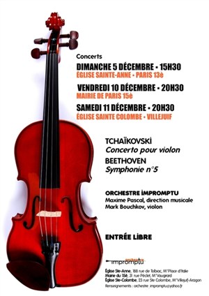 Affiche de Concert Tchaïkovski, Beethoven