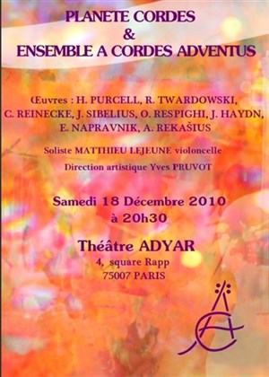 Affiche de Noël avec les Cordes