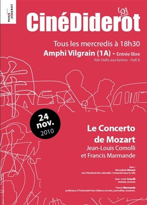 Affiche de Rencontre avec J.l Commolli et F. Marmande | Le concerto de Mozart