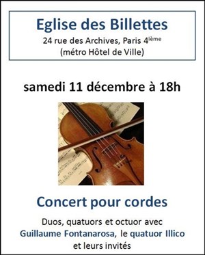 Affiche de concert pour cordes