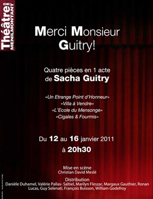 Affiche de Merci, Monsieur Guitry