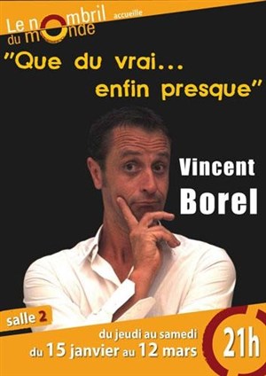 Affiche de Vincent Borel dans Que du vrai, enfin presque !