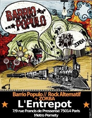Affiche de Fanfare rock Barrio populo et zorba