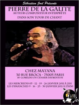 Affiche de Pierre De La Galite | Tour de Chant