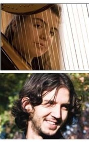 Affiche de Duo Ave Lyra : Pauline Haas, harpe - Leandro Marziotte, contre-ténor - Concert Jeunes Talents
